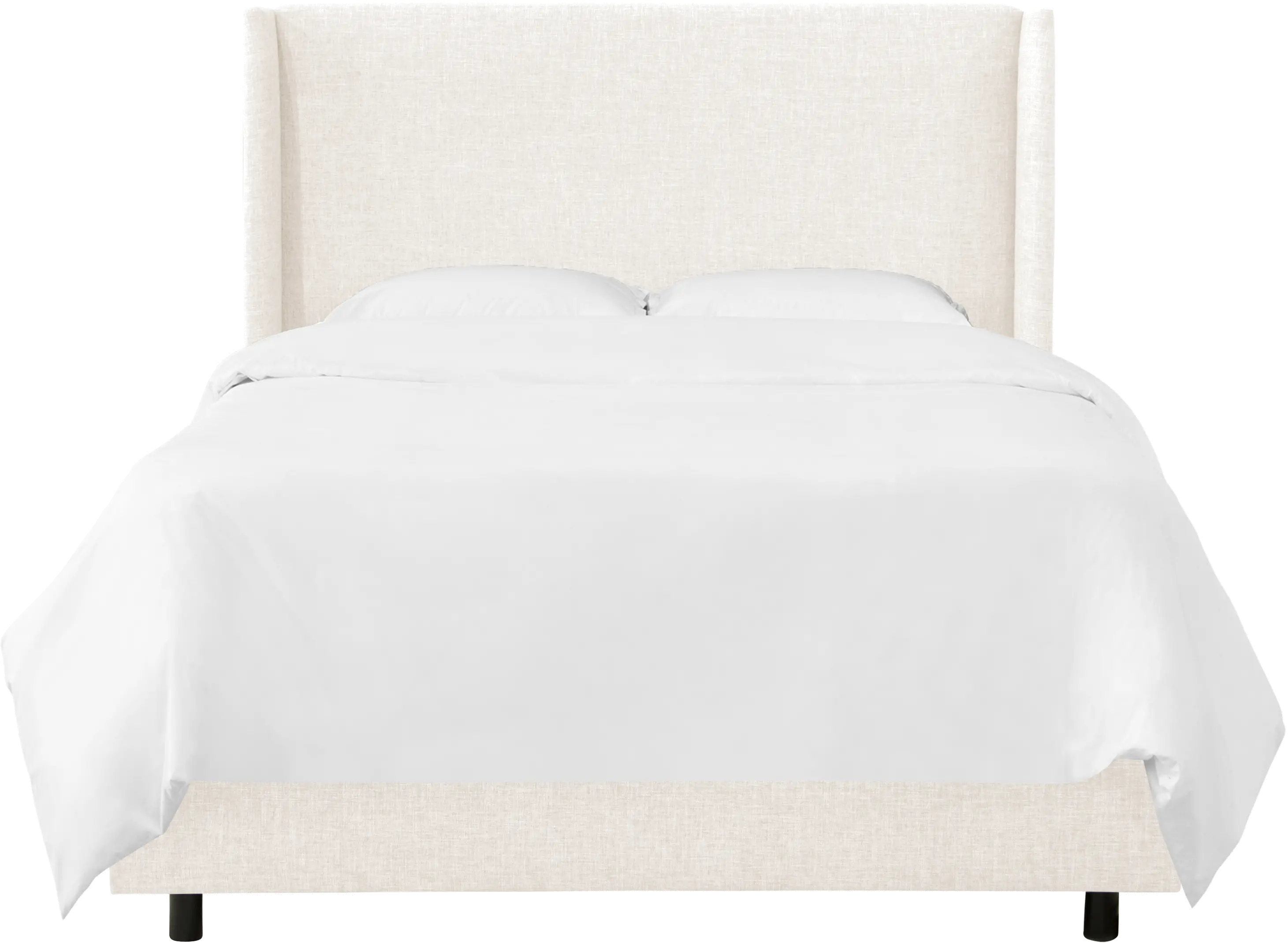 433BEDZMWHT King White Square Bed Frame- Zuma-3