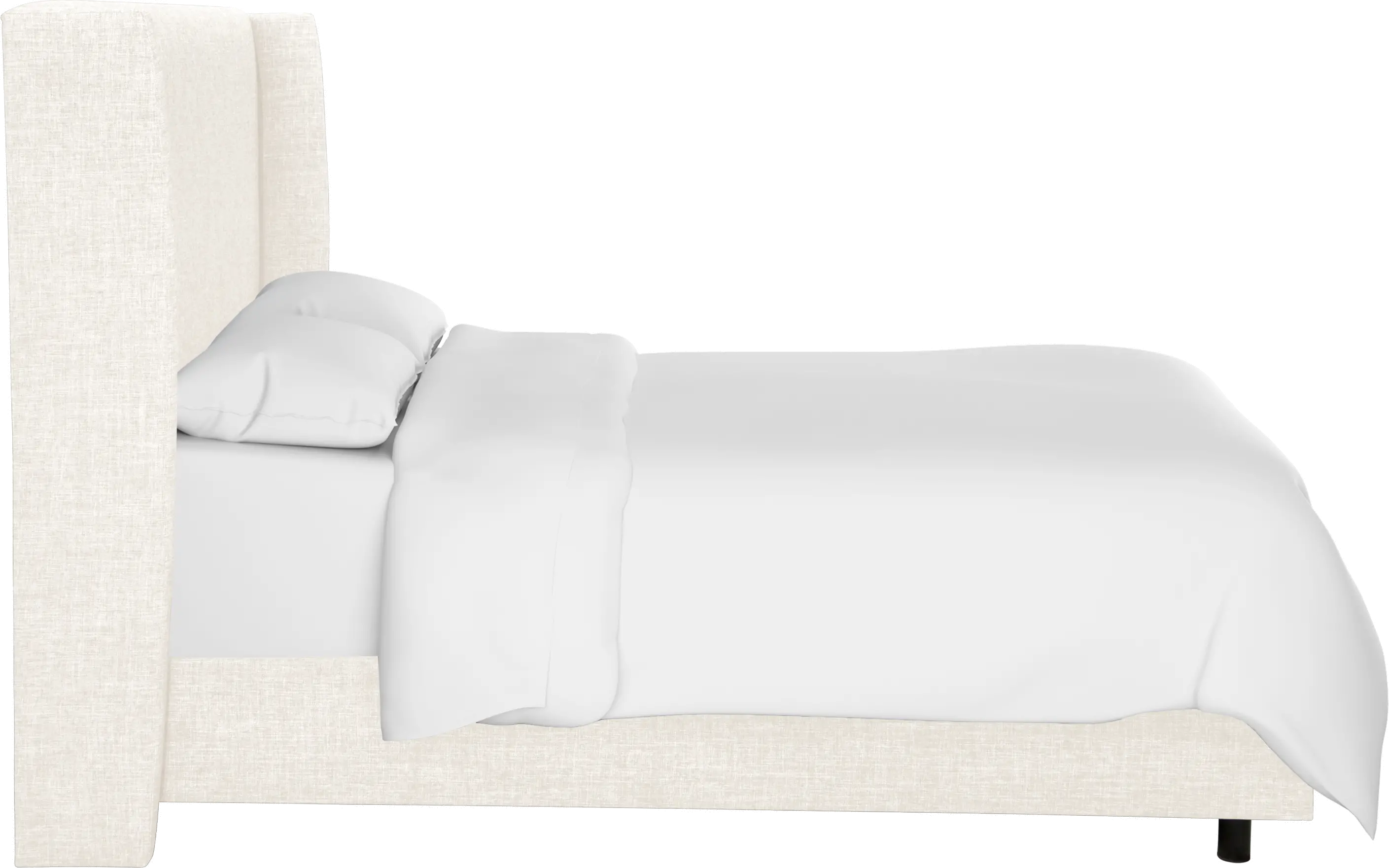 433BEDZMWHT King White Square Bed Frame- Zuma-5