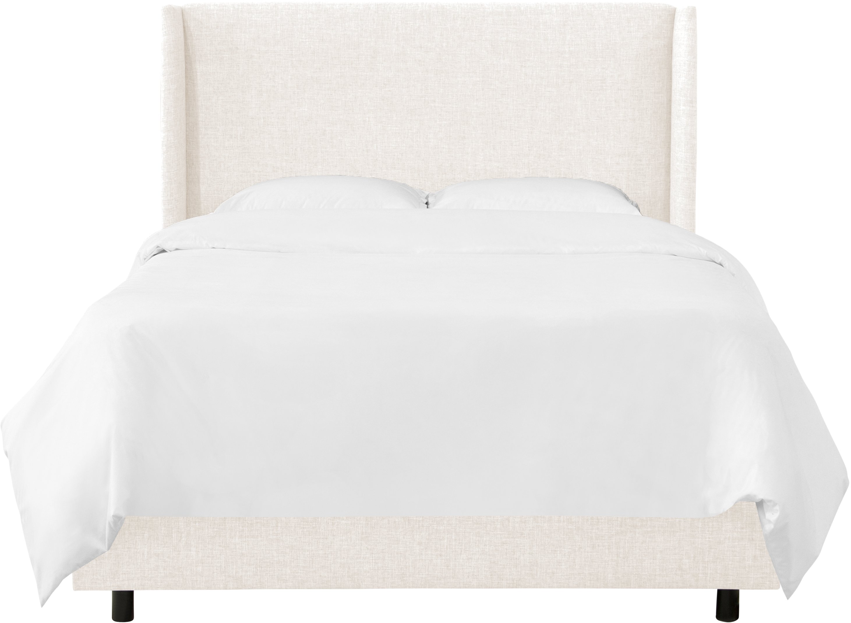 432BEDZMWHT Queen White Square Bed Frame- Zuma-3