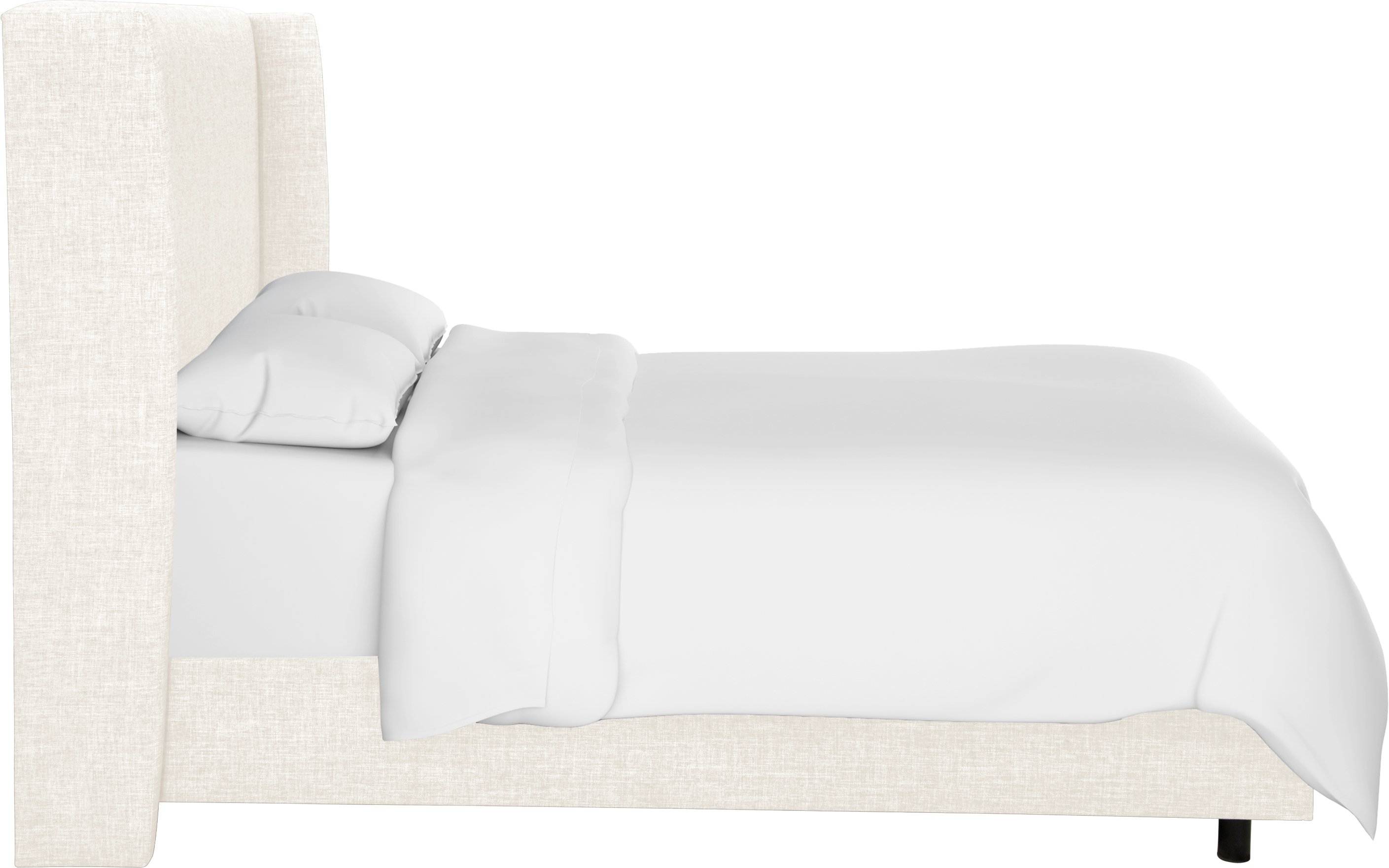 432BEDZMWHT Queen White Square Bed Frame- Zuma-5