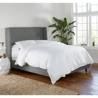433BEDZMCHR King Charcoal Square Bed Frame- Zuma