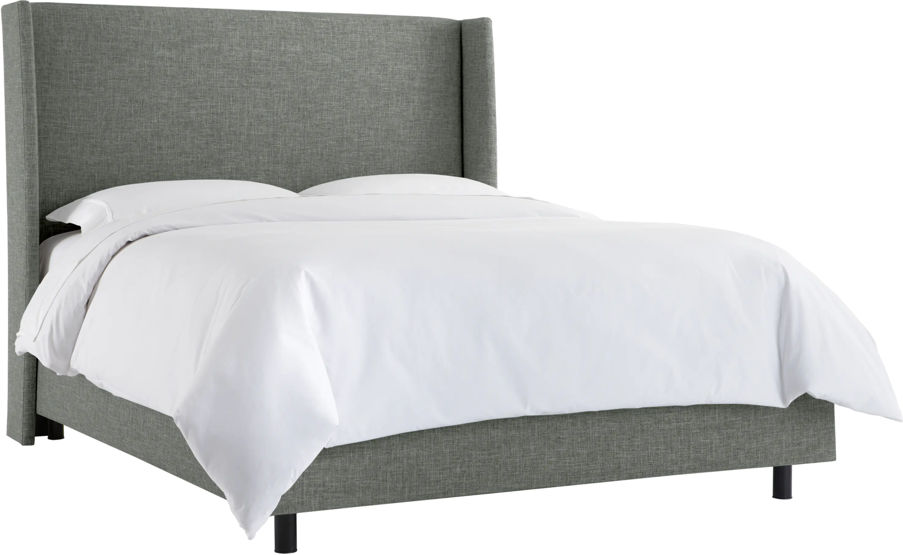 432BEDZMCHR Queen Charcoal Square Bed Frame- Zuma-4