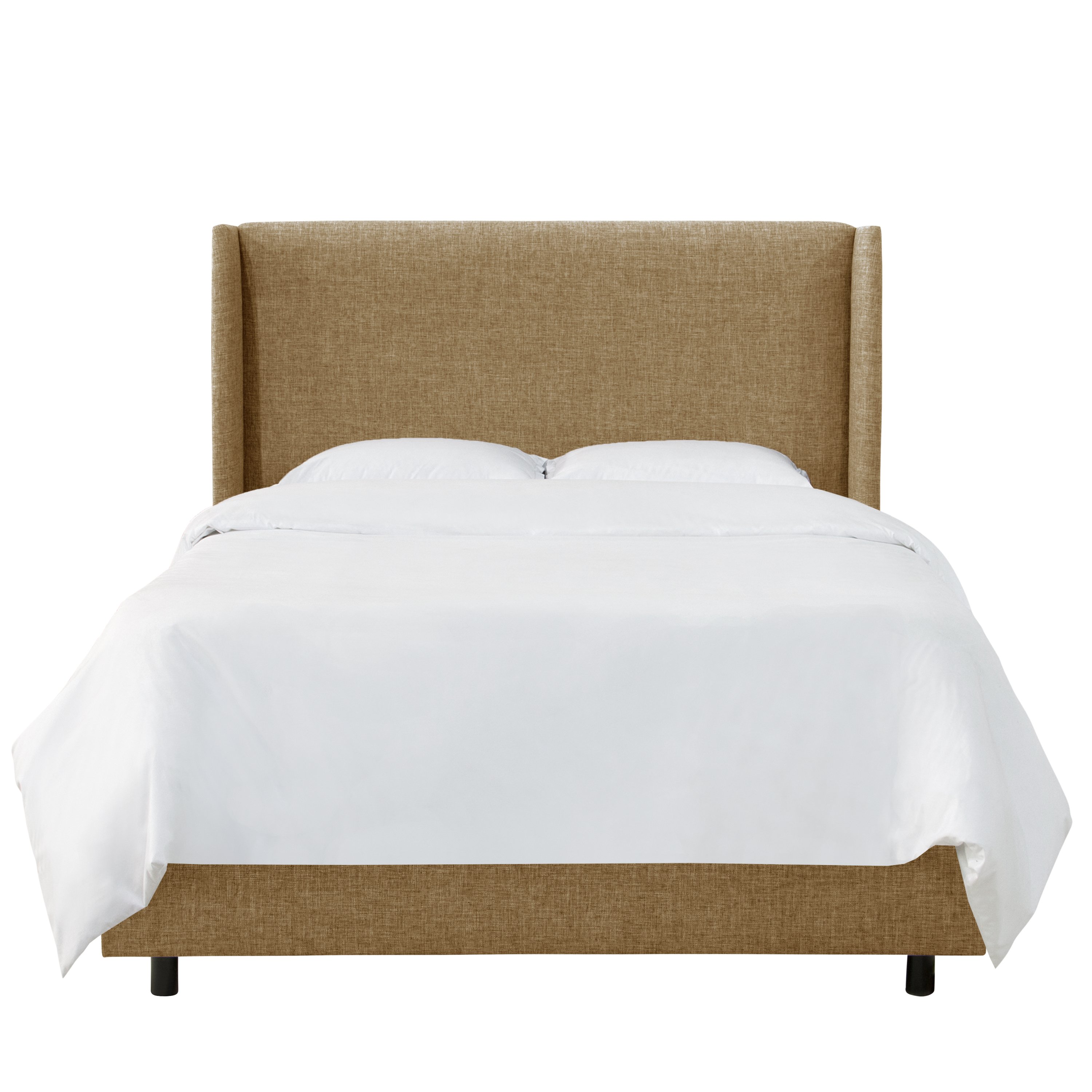 434BEDZMLNN California King Linen Square Bed Frame- Zuma-3