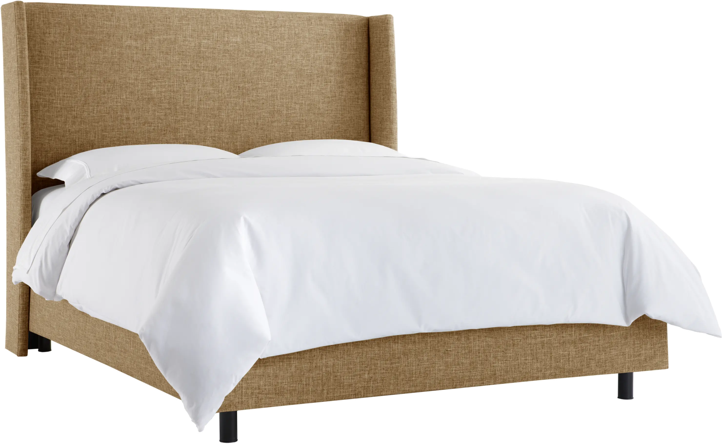 434BEDZMLNN California King Linen Square Bed Frame- Zuma-4