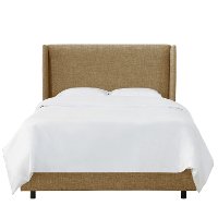 430BEDZMLNN Full Linen Square Bed Frame- Zuma-2