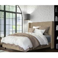 430BEDZMLNN Full Linen Square Bed Frame- Zuma-8