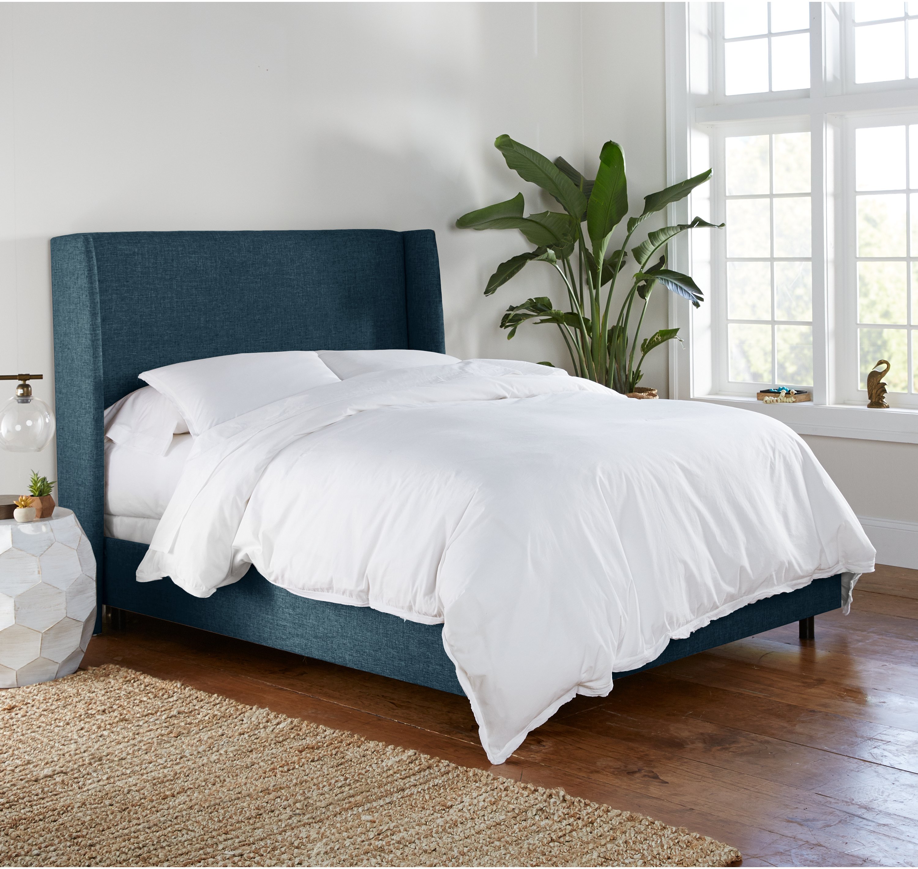 433BEDZMNV King Navy Square Bed- Zuma-1