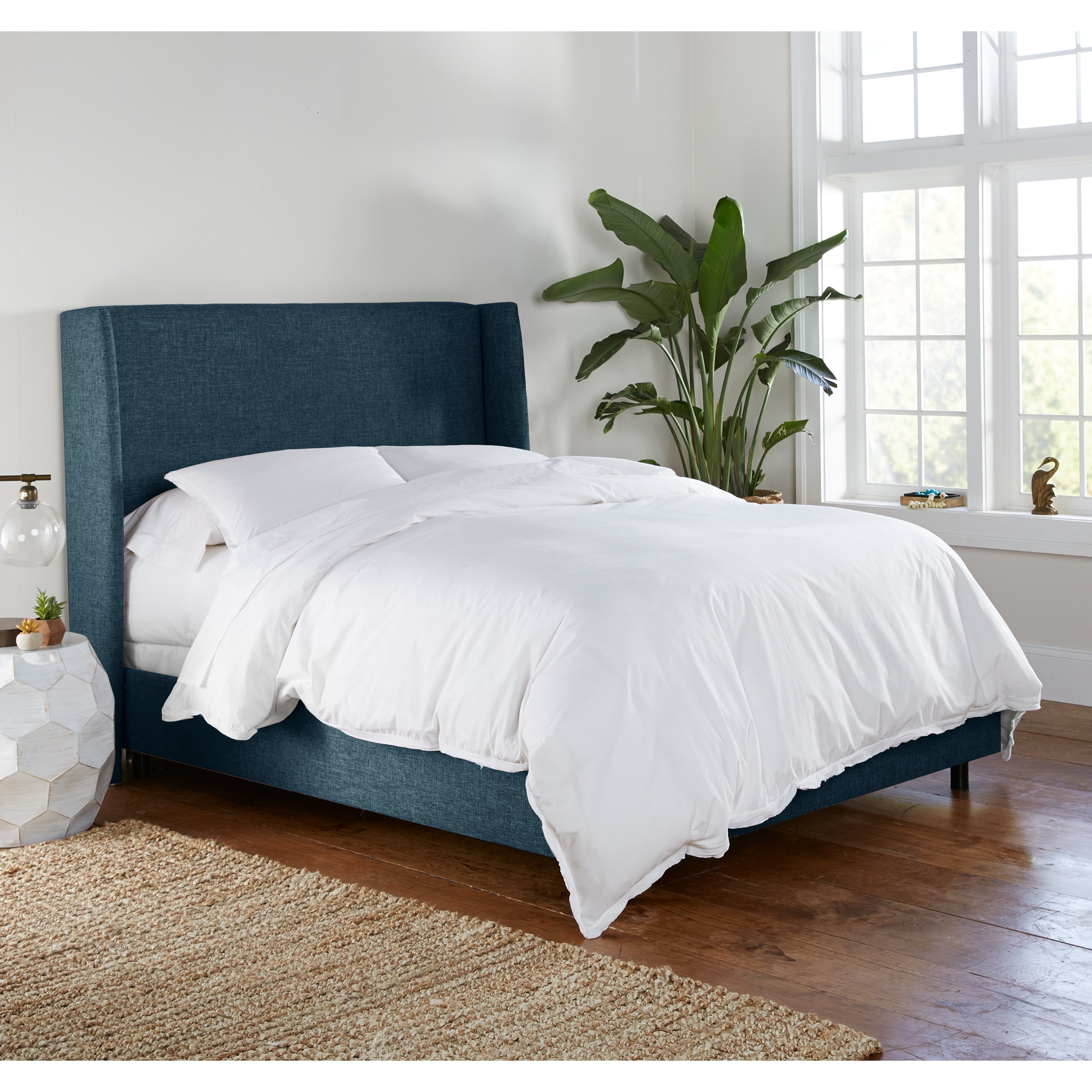 430BEDZMNV Twin Navy Square Bed- Zuma-1
