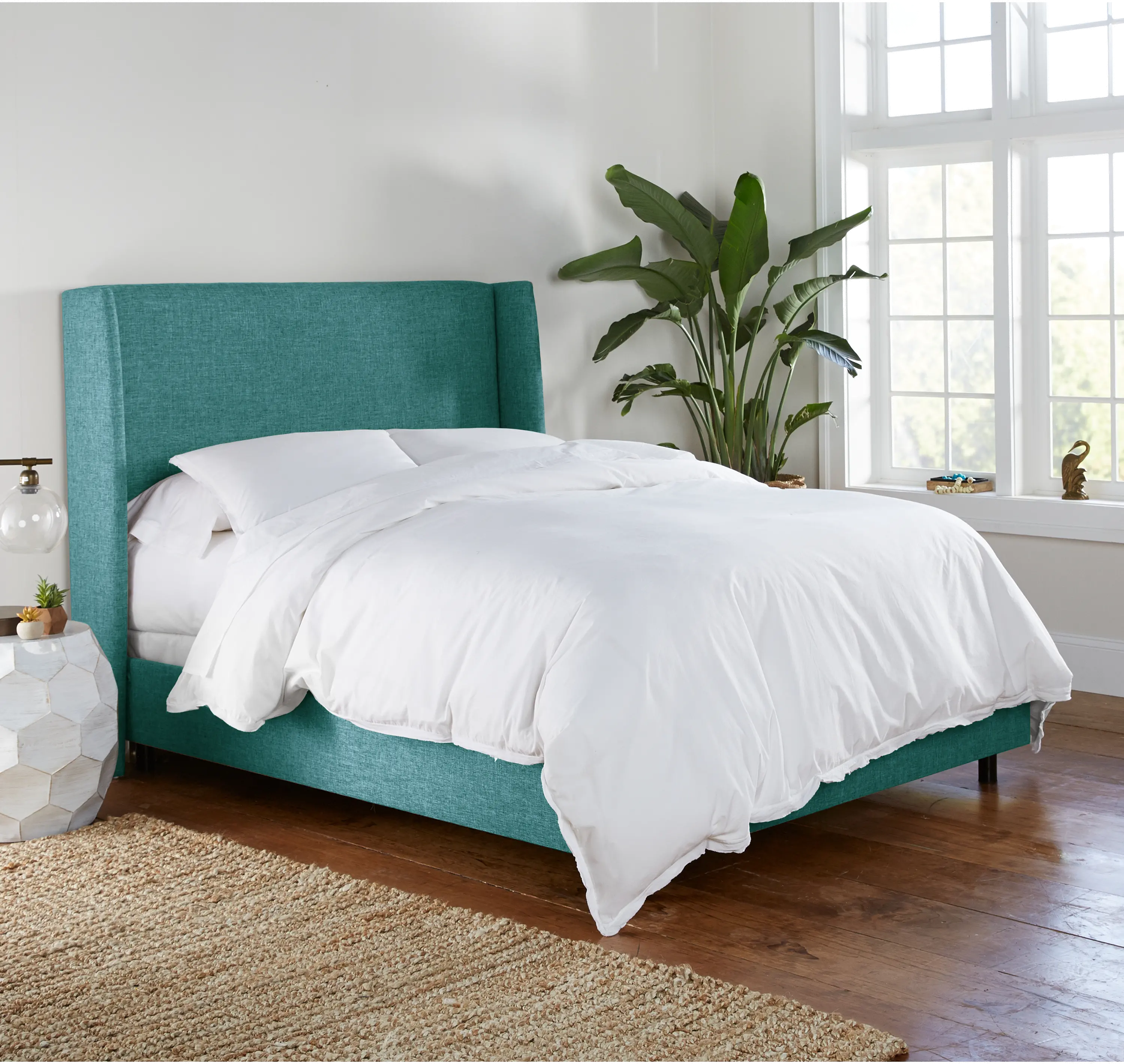 433BEDZMPCC King Blue Square Bed - Zuma Peacock-1