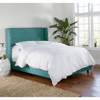 431BEDZMPCC Full Blue Square Bed - Zuma Peacock-1