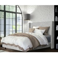 733BEDZMPMC King Gray Square Bed - Zuma Pumice-2