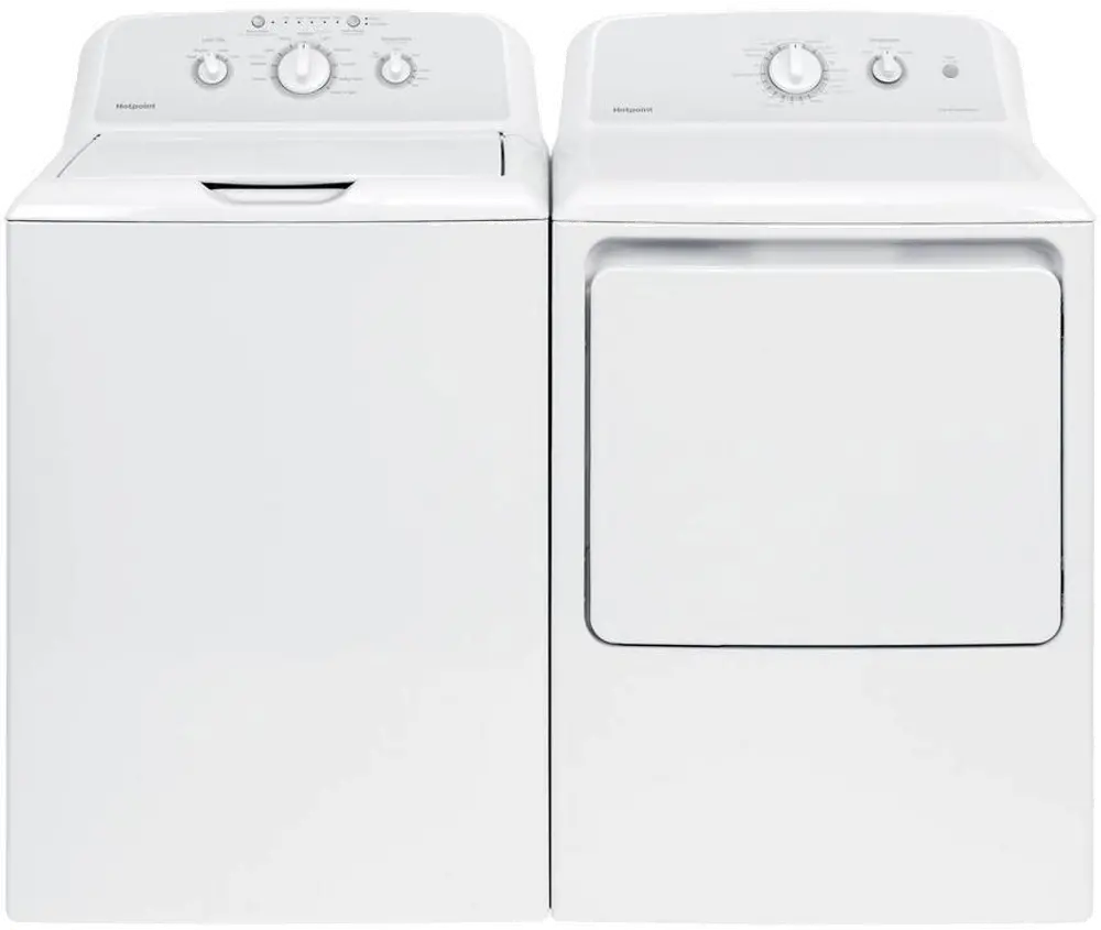 .GEC-W/W-HOTPOINTELE HotPoint Electric Top Load Laundry Pair - White-1