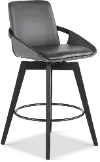 Black and Gray Swivel Counter Height Stool - Baylor