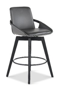 Black and Gray Swivel Counter Height Stool - Baylor