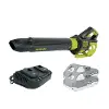 24V-X2-JB500 Sun Joe Cordless Brushless Turbine Jet Leaf Blower with Two 24V Batteries