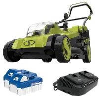 24V-X2-17LM Sun Joe 48-Volt iON+ Cordless Lawn Mower Kit