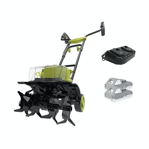 24V-X2-TLR14 Sun Joe 48-Volt iON+ Cordless Garden Tiller / Cultivator Kit-1