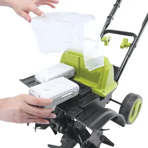 24V-X2-TLR14 Sun Joe 48-Volt iON+ Cordless Garden Tiller / Cultivator Kit-5