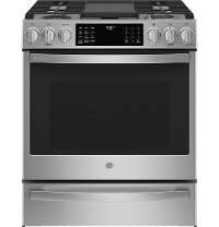 P2S930YPFS GE Profile 30 Inch Dual Fuel Slide In Smart Range - Stainless Steel