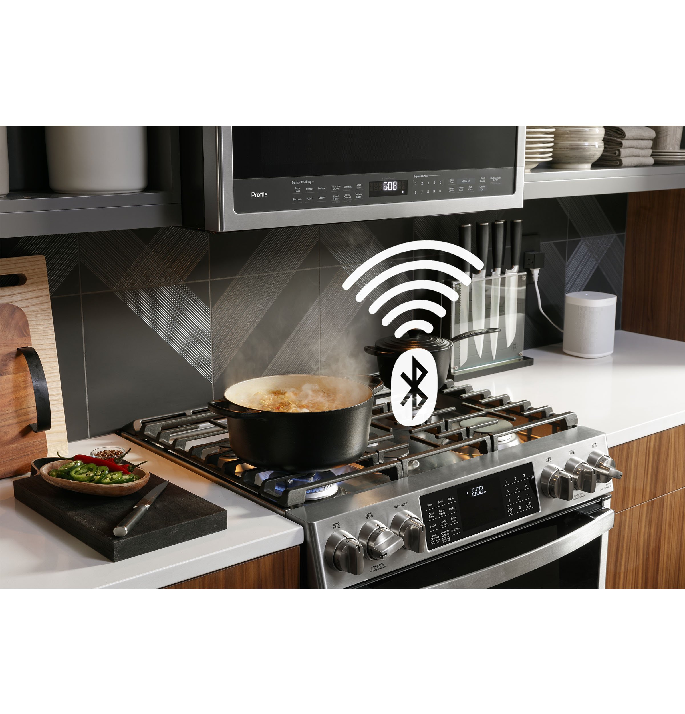 P2S930YPFS GE Profile 30 Inch Dual Fuel Slide In Smart Range - Stainless Steel-6