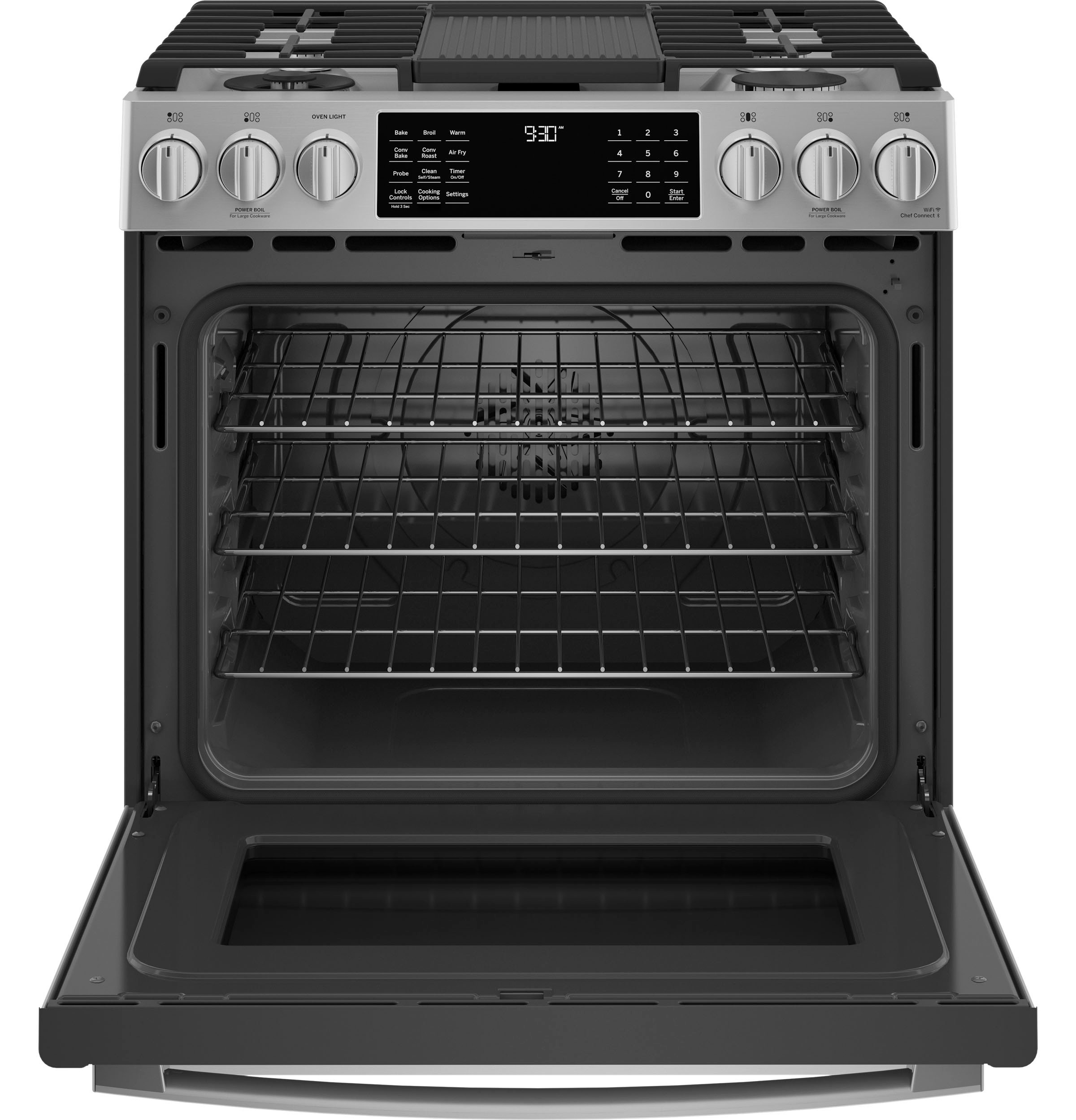 P2S930YPFS GE Profile 30 Inch Dual Fuel Slide In Smart Range - Stainless Steel-7