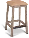 Modern Eclectic Rustic Gray Bar Stool