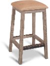 Rustic Gray Pine Bar Stool - Modern Eclectic