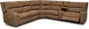 Clearance Star Brown 6 Piece Power Reclining Sectional