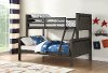 Farmhouse Gray Twin over Full Bunk Bed - Barn Door