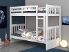 Classic White Twin-over-Twin Bunk Bed