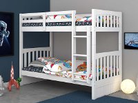 Classic White Twin-over-Twin Bunk Bed