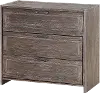 Farmhouse Brushed Brown 3 Drawer Chest - Barn Door