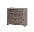 Farmhouse Brushed Brown 3 Drawer Chest - Barn Door