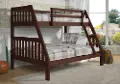 Classic Brown Twin over Full Bunk Bed - Mission