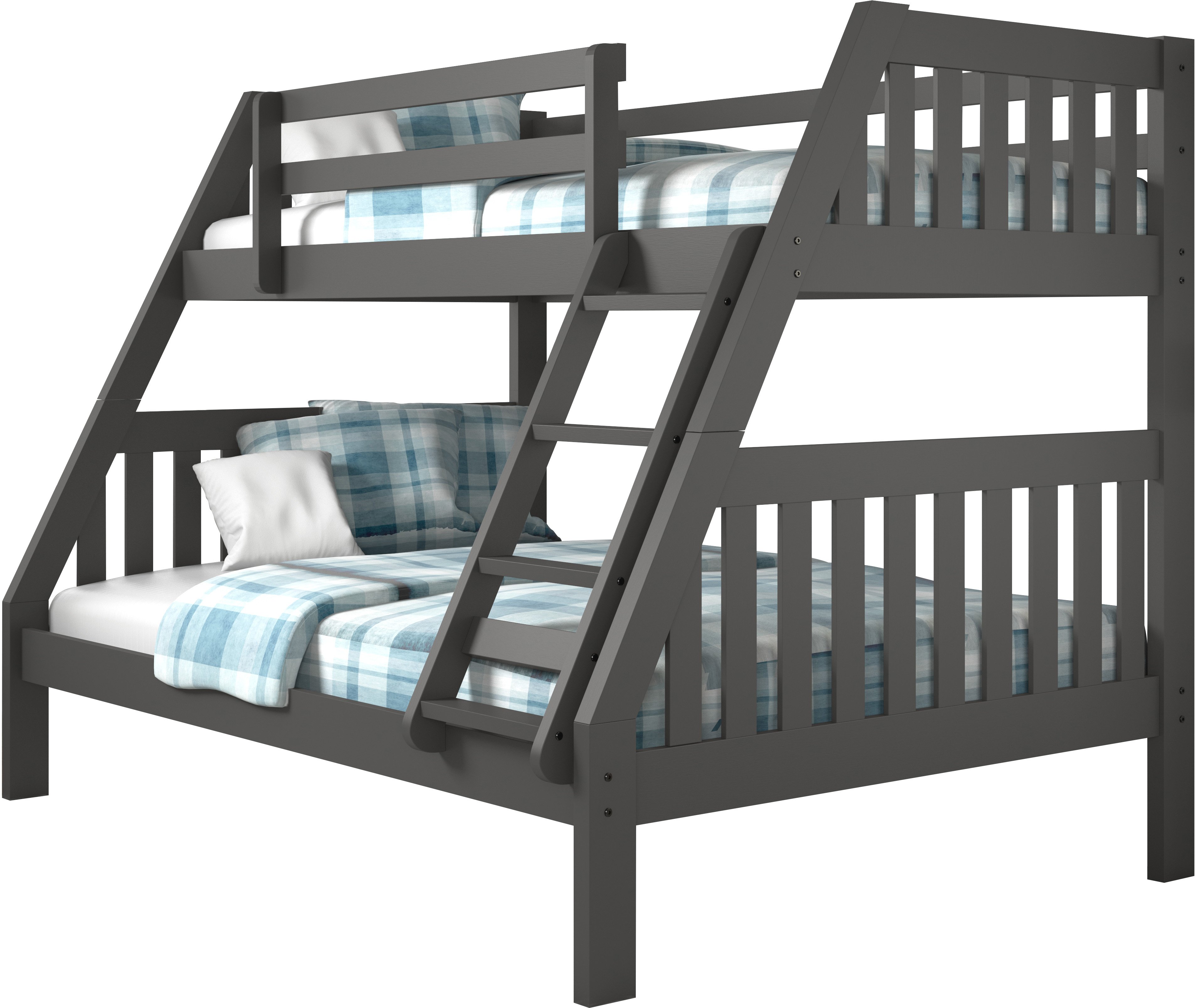 Mission Gray Twin over Full Bunk Bed-2