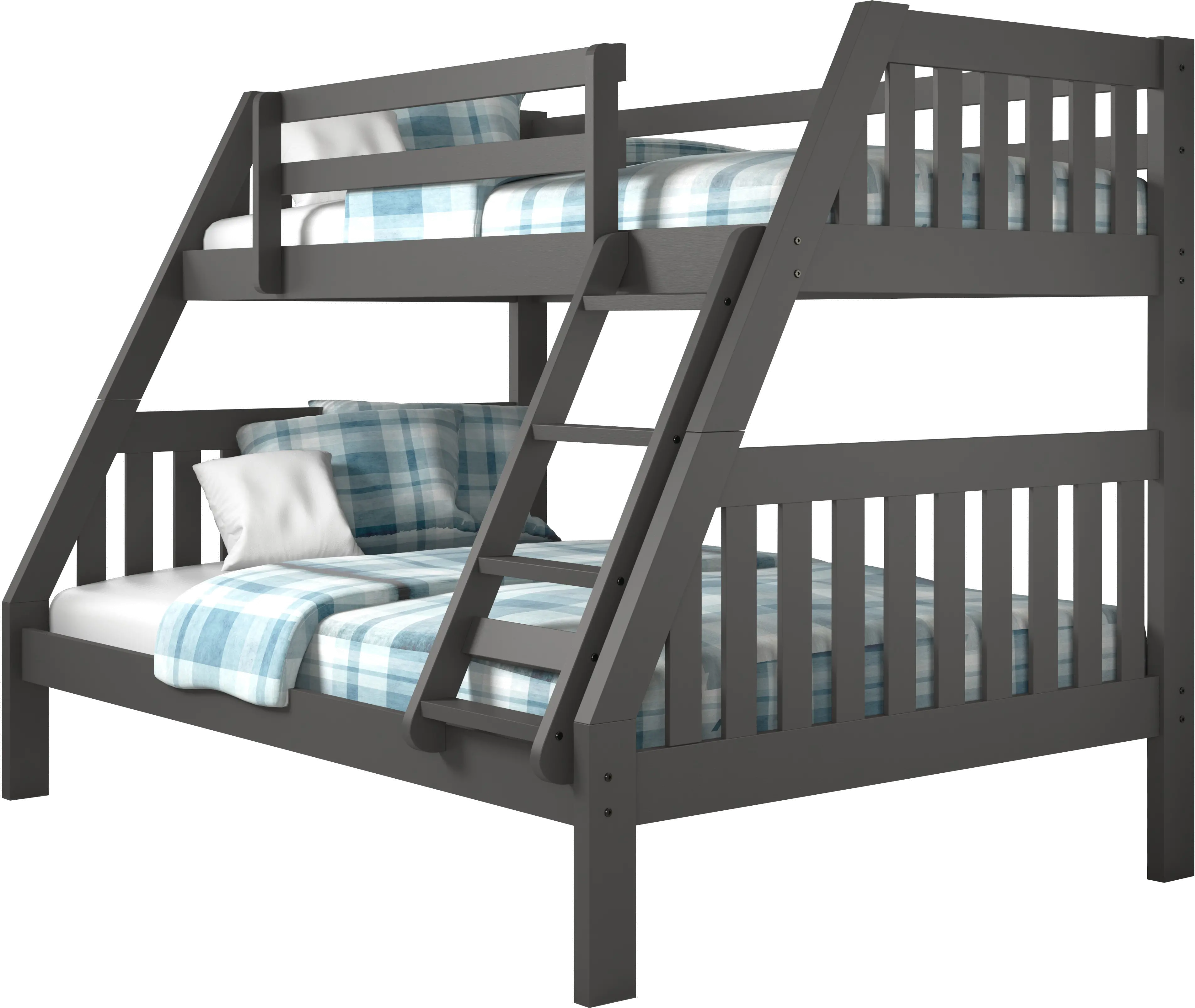 Mission Gray Twin over Full Bunk Bed-2