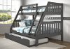 Classic Gray Twin over Full Bunk Bed with Trundle - Mission