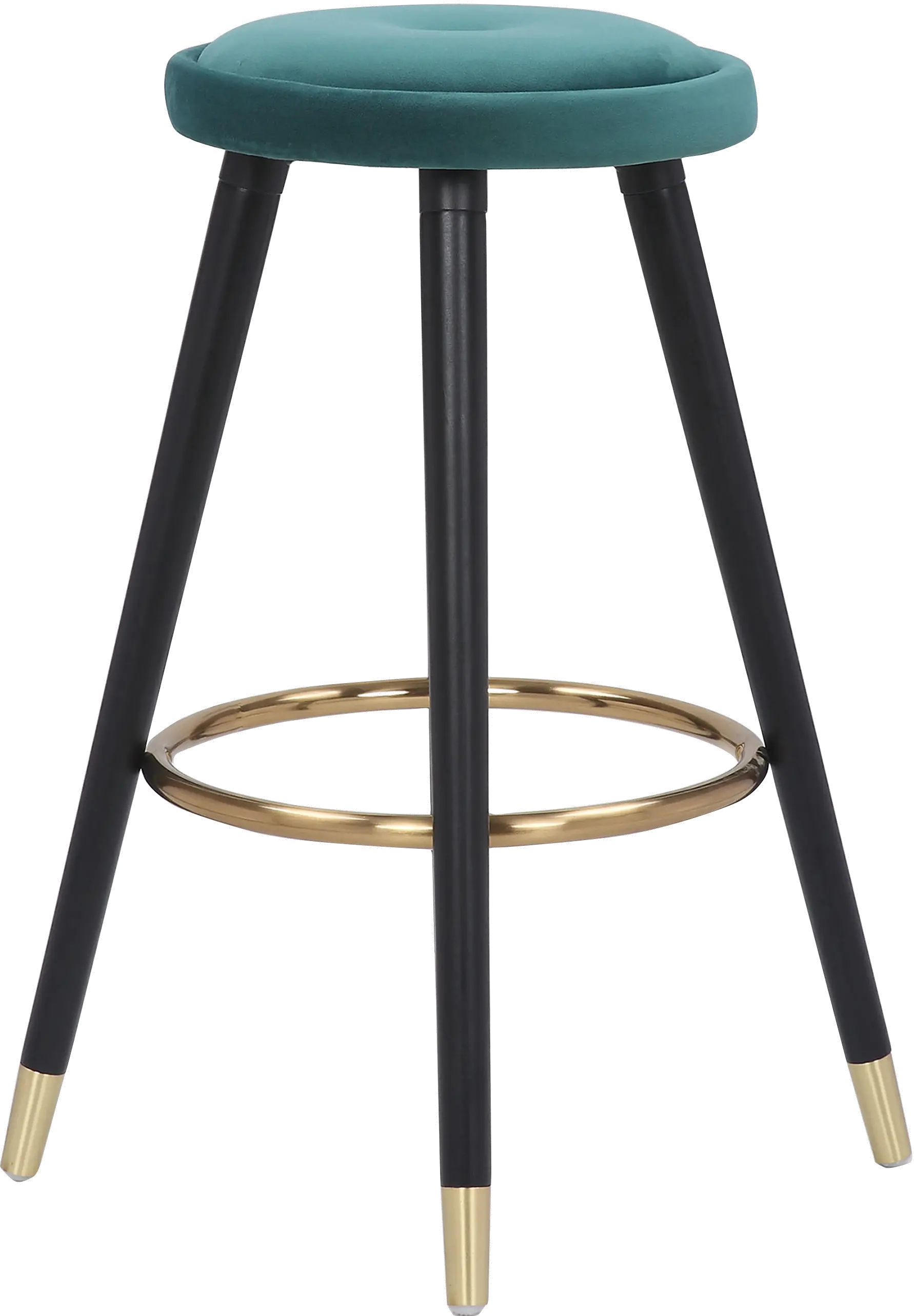 B26-CAVLERBKVGN2 Green Velvet Counter Stool (Set of 2) - Cavalier-3