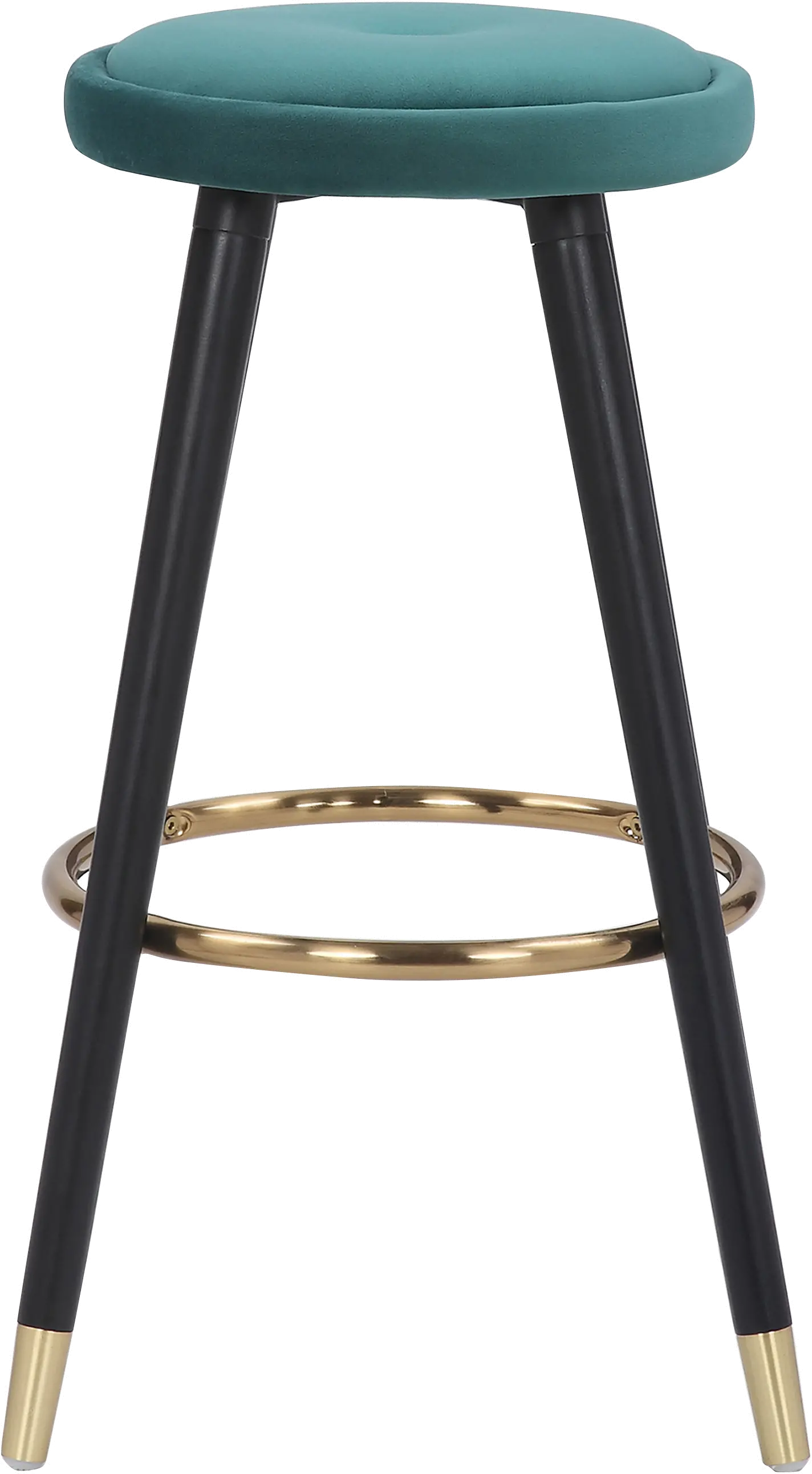 B26-CAVLERBKVGN2 Green Velvet Counter Stool (Set of 2) - Cavalier-4