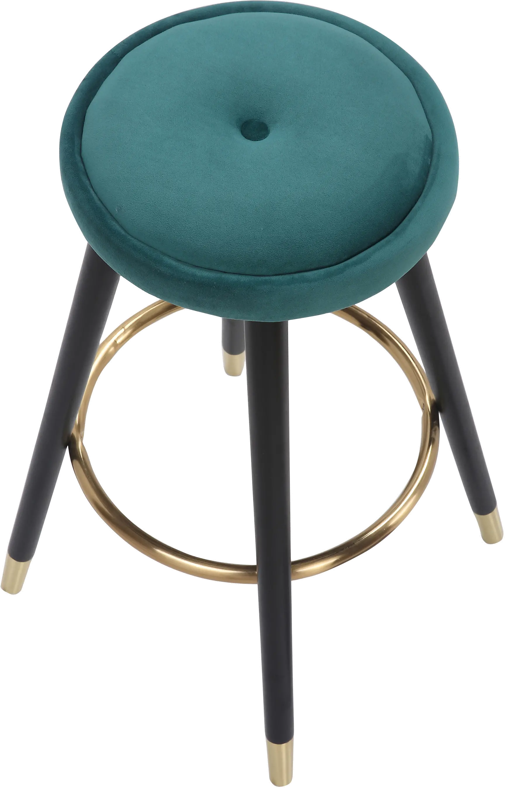 B26-CAVLERBKVGN2 Green Velvet Counter Stool (Set of 2) - Cavalier-5