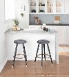 B26-CAVLERBKVSV2 Silver Velvet Counter Stool (Set of 2) - Cavalier