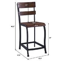 Wood and Metal Counter Height Stool - Attributes-2