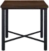 Clearance Attributes Wood and Metal Square Counter Height Dining Room Table