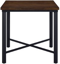 Wood and Metal Square Counter Height Dining Room Table - Attributes
