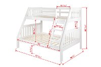 Classic White Twin over Full Bunk Bed - Mission-3