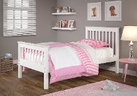 Classic Mission White Twin Bed - Monaco