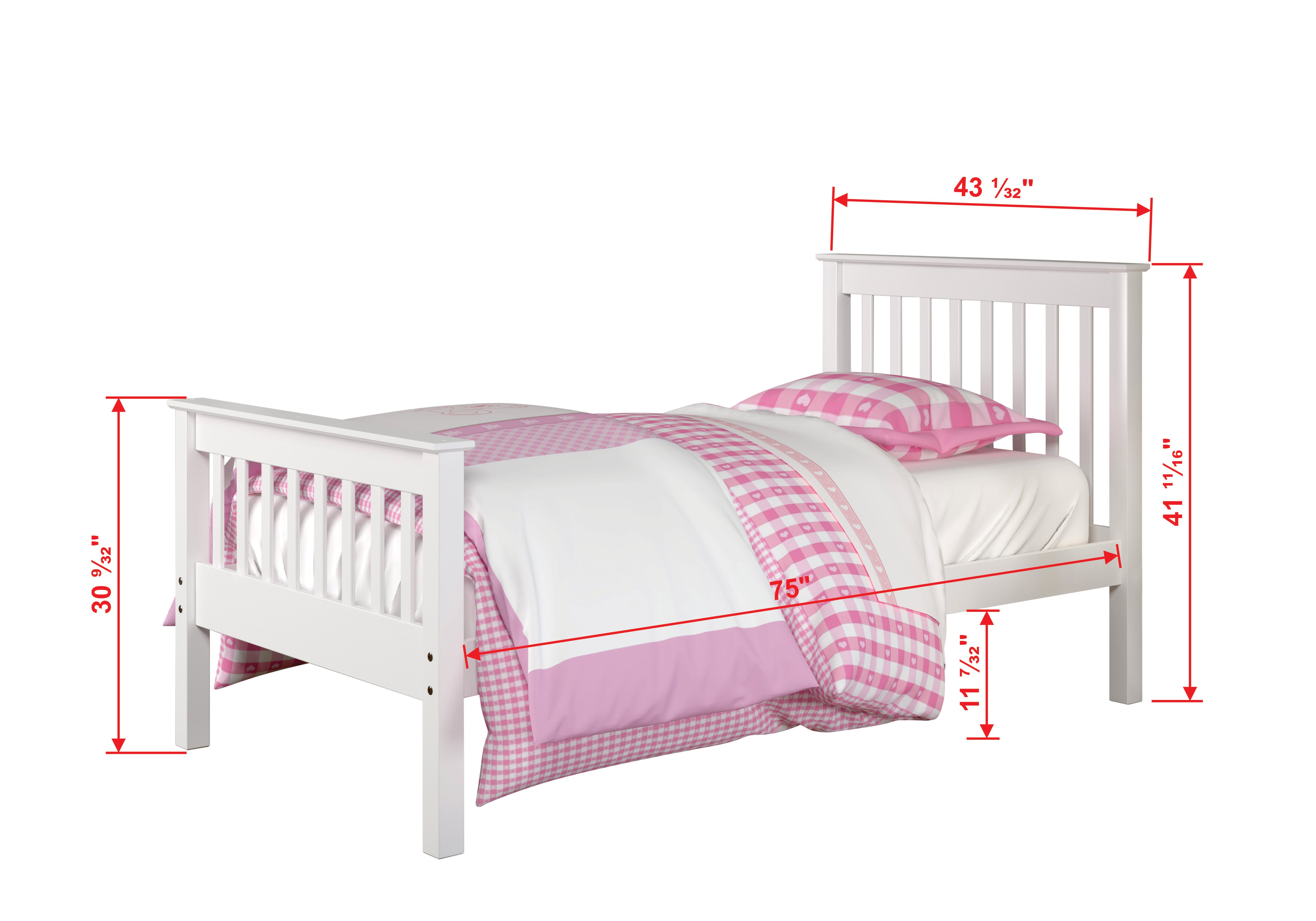 Classic Mission White Twin Bed - Monaco-2