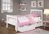 Classic Mission White Twin Bed with Storage - Monaco