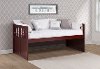 Classic Mission Merlot Twin Captain's Bed