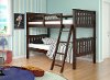 Cappuccino Brown Twin over Twin Bunk Bed - Arts & Crafts